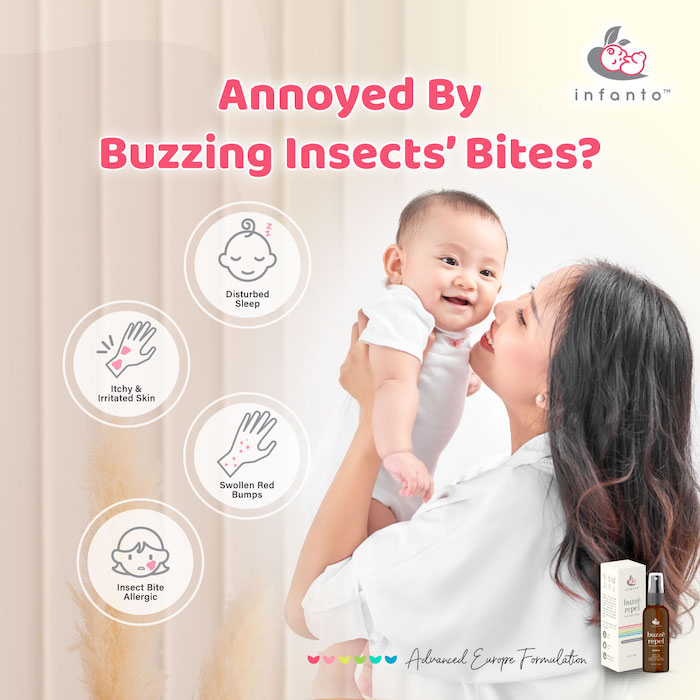 infanto baby and pregnancy mommies buzze repel mosquito repellent spray lotion 婴孩孕妇安全使用防蚊液
